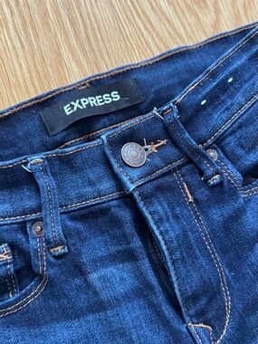 Express Women's Dark Blue Stretch Denim Jeans